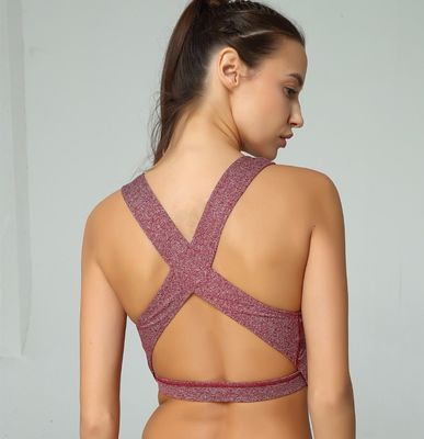 Active wear high performance sexy X back workout crop top