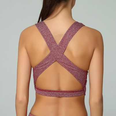 Active wear high performance sexy X back workout crop top