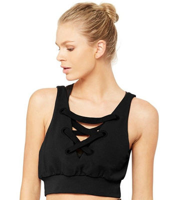 High quality sexy OEM front criss cross women gym crop top