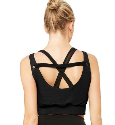 High quality sexy OEM front criss cross women gym crop top