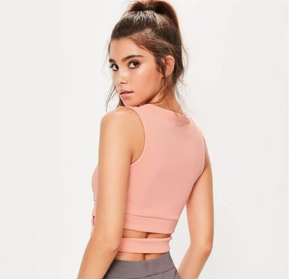 High quality yoga wear OEM cross band woman fitness crop top