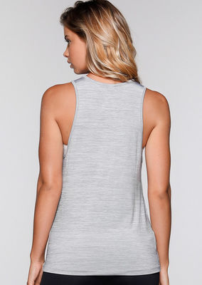 Wholesale fashion yoga clothing mesh panel workout tank top
