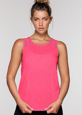 Wholesale custom logo back mesh women yoga tank top