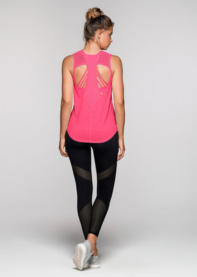 Wholesale custom logo back mesh women yoga tank top