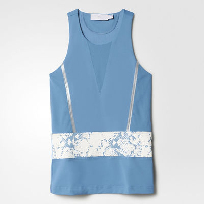 Hot selling custom print reflective detail woman fitness sport tank top