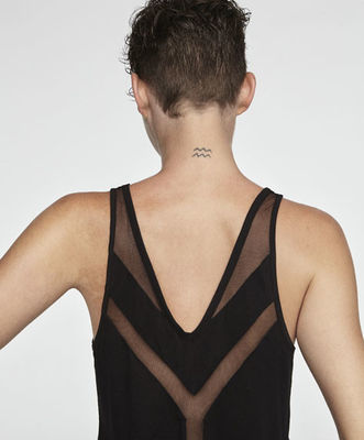 Workout wear breathable front mesh panel woman sports tank top