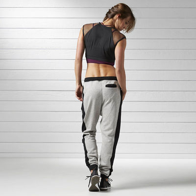 Active wear sexy woman mesh short sleeve gym crop top