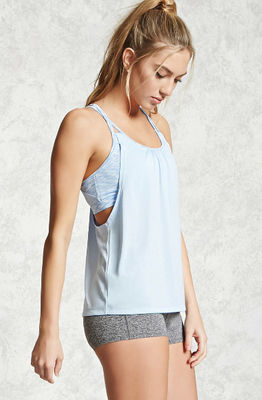 2-piece strappy top Lycra spandex built-in bra ladies lycra sport top