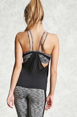 2-piece strappy top Lycra spandex built-in bra ladies lycra sport top