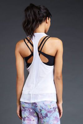 Cool&power mesh racer back tank top relaxed fit youth custom fitness wear