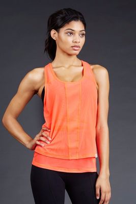 Cool&power mesh racer back tank top relaxed fit youth custom fitness wear