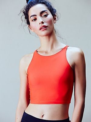 Good quality SUPPLEX nylon spandex four way stretch crop tank top womens