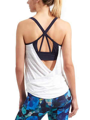 Women work out clothing built-in bra for throw-on-and-go HIGH COVERAGE women gym wear tank