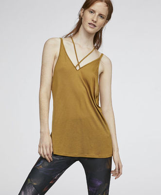 High quality front V shape women yoga wear custom gym tank top