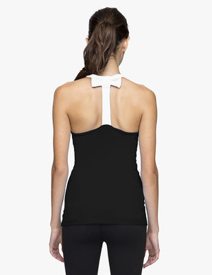 OEM wholesale elegant T-back strap detail woman fitness gym tank top