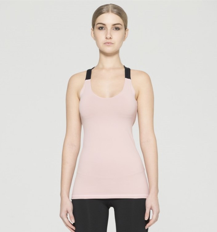 New design wholesale gym tank top back cut out detail gym apparel