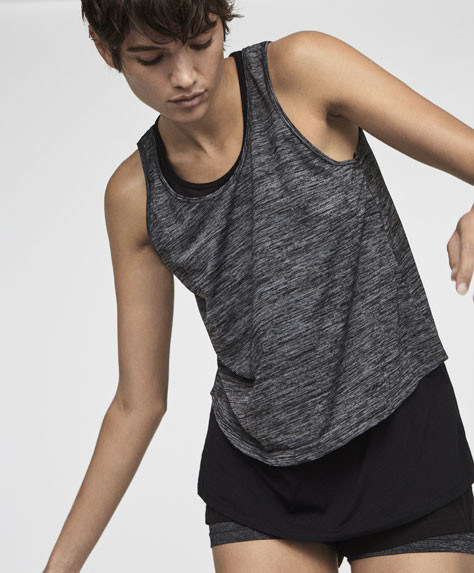 Wholesale workout two layer women tank top gym