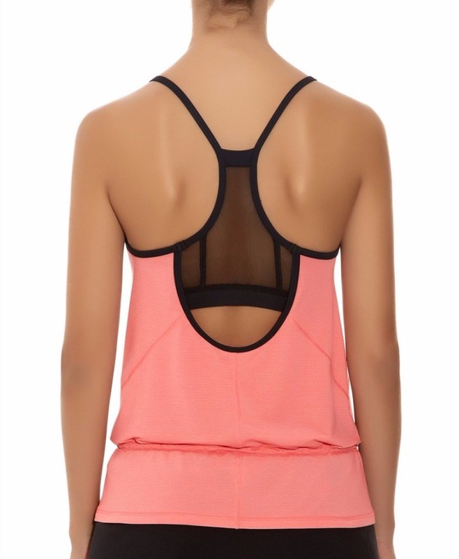 Wholesale long elastic drawstring womens tank tops workout
