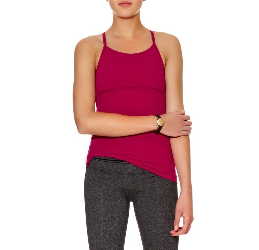 Wholesale women racer back sport stretch lycra tank top