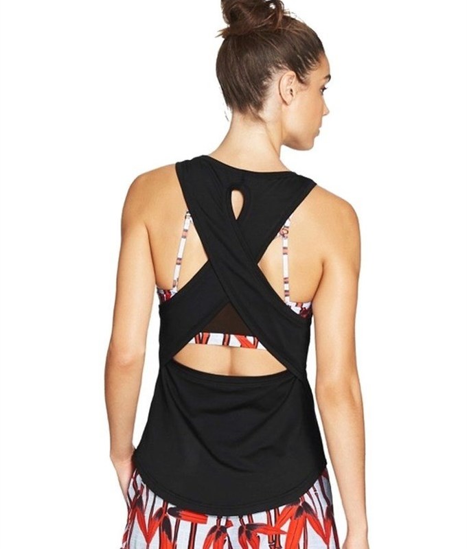 Wholesale back keyhole women workout tank top