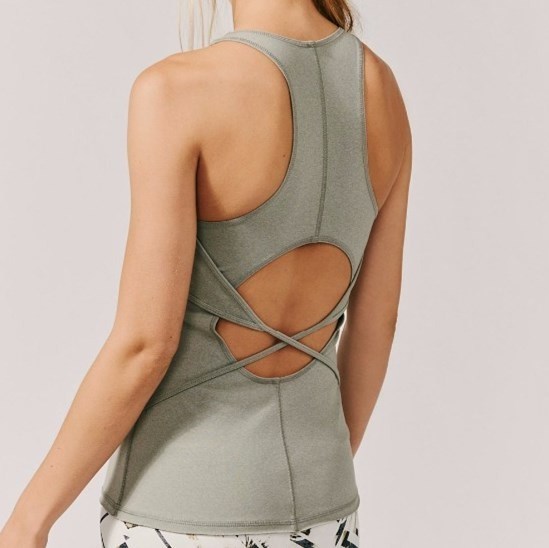 Fashionable custom made cheap gym top back strappy custom gym tank top