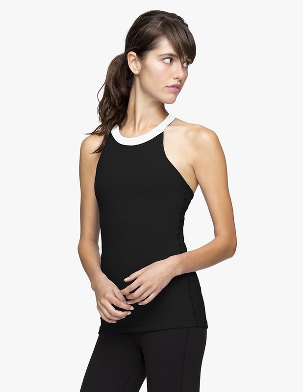OEM wholesale elegant T-back strap detail woman fitness gym tank top